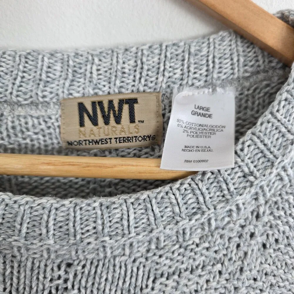 Vintage Northwest Territory Nordic Snowflake Fair Isle Grandpa Sweater Cabincore